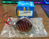 Harley EMGO Speeder Bullet Turn Signal Light 12V w/Grill Chrome Red Filament