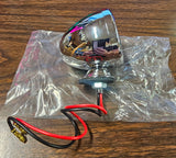 Harley EMGO Speeder Bullet Turn Signal Light 12V w/Grill Chrome Red Filament