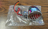 Harley EMGO Speeder Bullet Turn Signal Light 12V w/Grill Chrome Red Filament