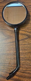 NOS EMGO 10" Long Stem Black Satin Round Mirror Kawasaki Z1 KZ900 KZ1000