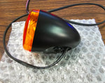 Black Housing Amber Bullet Turn Signal Front Softail Electra Glide Tour Glide