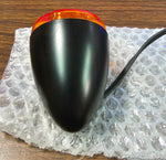 Black Housing Amber Bullet Turn Signal Front Softail Electra Glide Tour Glide
