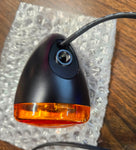 Black Housing Amber Bullet Turn Signal Front Softail Electra Glide Tour Glide