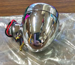 Dual Filament Amber 12 Volt Bullet Marker Light Chrome Bullet Style Turn Signal