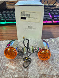 Mini Bullet turn Signals Harley Custom Motorcycle Hot Rod Chrome Softail Sportst