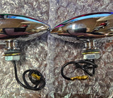 Mini Bullet turn Signals Harley Custom Motorcycle Hot Rod Chrome Softail Sportst