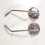 New Honda Suzuki 4 1/2" Chrome Rear View Side Mirrors Set Round Multi-fit Custom