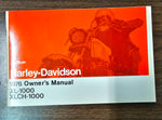 Harley Davidson Motorcycle 1976 XL-1000 XLCH-1000 Owner's Manual