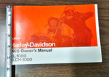 Harley Davidson NOS 1975 Sportster XL-1000 XLCH-1000 Owners Manual