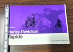 Harley Davidson 1972 Rapido-125 Aermacchi Owners Manual Book NOS Aermacchi OEM