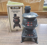 Vtg 1968 EMPTY Ezra Brooks Pot Bellied Black Stove Collectors Series Decanter