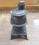 Vtg 1968 EMPTY Ezra Brooks Pot Bellied Black Stove Collectors Series Decanter