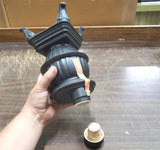 Vtg 1968 EMPTY Ezra Brooks Pot Bellied Black Stove Collectors Series Decanter