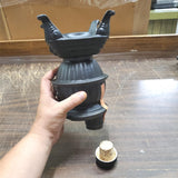 Vtg 1968 EMPTY Ezra Brooks Pot Bellied Black Stove Collectors Series Decanter