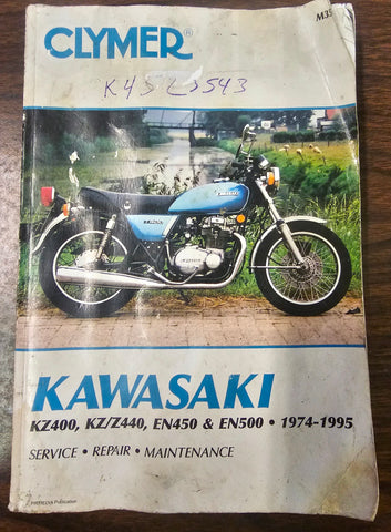 Clymer 1974-1995 Kawasaki KZ400 KZ/Z440 EN450 EN500 Service/Repair Manual