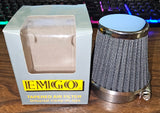 EMGO 48mm Universal Honda Kawasaki Yamaha Clamp-on Chrome End Cap Air Filter