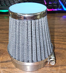 EMGO 48mm Universal Honda Kawasaki Yamaha Clamp-on Chrome End Cap Air Filter