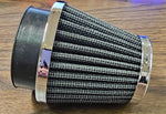 EMGO 48mm Universal Honda Kawasaki Yamaha Clamp-on Chrome End Cap Air Filter