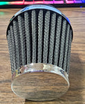 EMGO 48mm Universal Honda Kawasaki Yamaha Clamp-on Chrome End Cap Air Filter