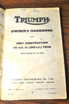VTG Triumph Engineering 650cc Twin 1969 Unit Construction Owners Handbook