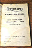 VTG Triumph Engineering 650cc Twin 1969 Unit Construction Owners Handbook