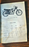 VTG Triumph Engineering 650cc Twin 1969 Unit Construction Owners Handbook