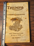 VTG Triumph Engineering 650cc Twin 1969 Unit Construction Owners Handbook