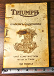 VTG Triumph Engineering 650cc Twin 1969 Unit Construction Owners Handbook