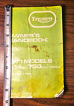 VTG 1971 Triumph 750cc Triple Trident T150 Owners Handbook