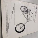Vtg Chopper Bicycle Owners Manual 1970's Banana bike Fire Cat Old Skool director
