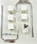 Chrome Lower Saddlebag Rail W 6 Baron Lights 1980-1992 & 1993 FLT FLTH DS-720830