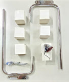 Chrome Lower Saddlebag Rail W 6 Baron Lights 1980-1992 & 1993 FLT FLTH DS-720830