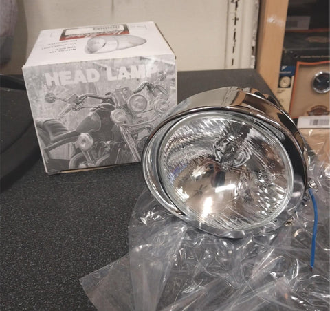 Custom Stretched Milled Spotlight Passing lamp Harley Honda Heritage FLH Glide