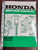 Honda 1992-1994 CR500R Dirt Bike Service Repair Manual Book OEM Factory NEW!
