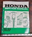 Honda 1992-1994 CR500R Dirt Bike Service Repair Manual Book OEM Factory NEW!