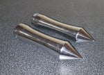 Billet Chrome Pointed Grips Harley Chopper Softail Sportster Dyna Touring Cable