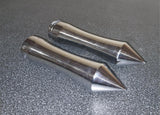 Billet Chrome Pointed Grips Harley Chopper Softail Sportster Dyna Touring Cable