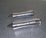 Billet Chrome Pointed Grips Harley Chopper Softail Sportster Dyna Touring Cable