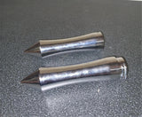 Billet Chrome Pointed Grips Harley Chopper Softail Sportster Dyna Touring Cable