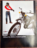 Harley Davidson 1976 Motorcycle 125CC 250CC AMF Sales Brochure