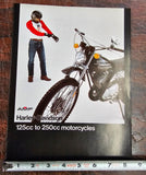 Harley Davidson 1976 Motorcycle 125CC 250CC AMF Sales Brochure