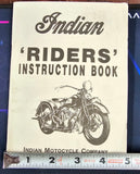 VTG 1951 Indian Motorcycle Riders Instruction Booklet