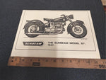 Vtg 93-01305 The Sunbeam Model S7 1947 David Ansell 11 5/8 8 1/4 Glossy Finish