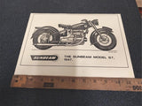 Vtg 93-01305 The Sunbeam Model S7 1947 David Ansell 11 5/8 8 1/4 Glossy Finish