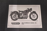 1949 Vtg The Sunbeam Model S8 David Ansell 11 5/8 8 1/4 Glossy Finish 93-01294