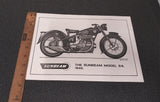 1949 Vtg The Sunbeam Model S8 David Ansell 11 5/8 8 1/4 Glossy Finish 93-01294