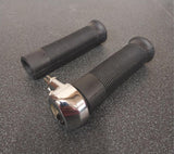 Old School Black Chopper Bottle Set Honda BSA 7/8 Jack Hammer Grips 35-6