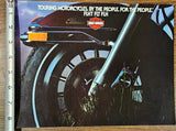 NOS 1982 Original Harley Davidson Touring Knucklehead Brochure