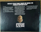 NOS 1982-1983 Harley Davidson Electra Glide Police Models Sales Brochure