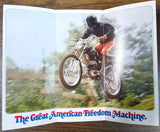NOS Original 1973 Harley Davidson SR-100 VTG AMF Brochure